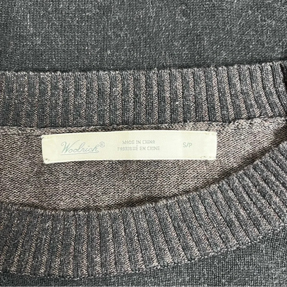 Woolrich Women’s Dark Gray Cotton/Wool Blend Crew Neck Sweater Size Small - Picture 7 of 9